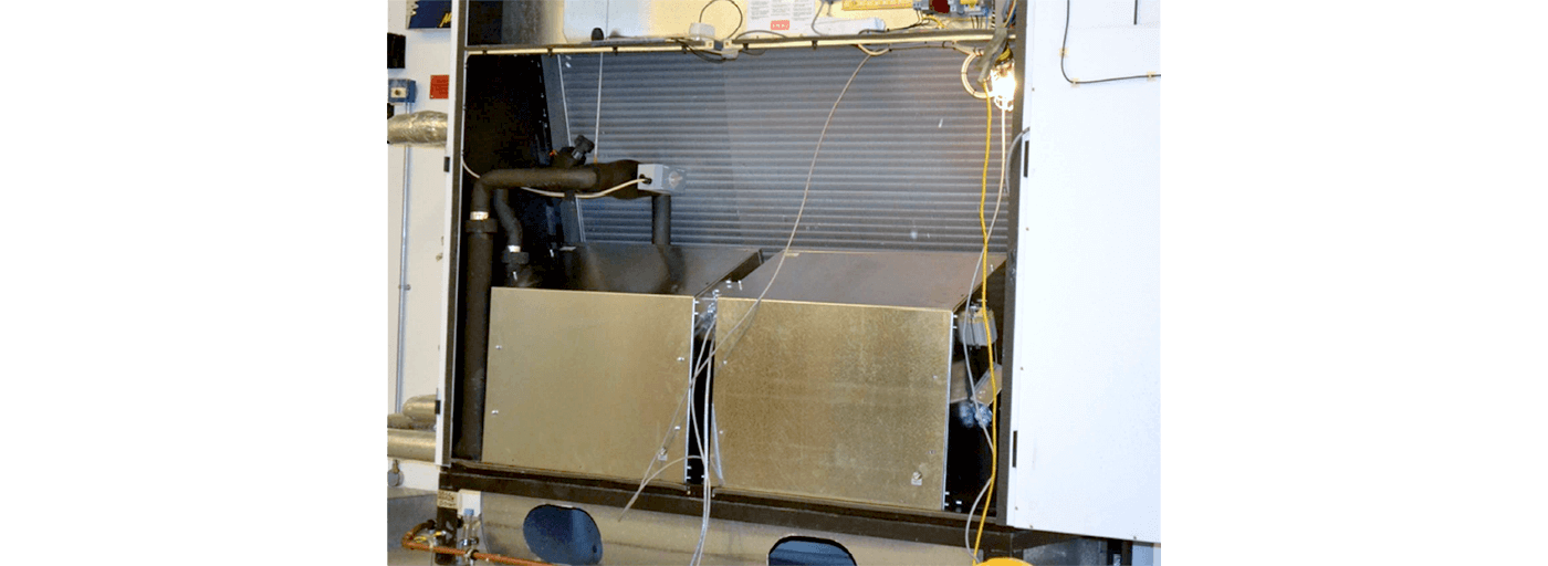 Air conditioning unit with upgraded fans Diamond Light Source air conditioning unit with upgraded fans